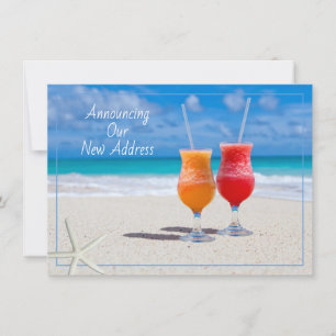 Carte De Remerciements Nouveau Address Beach Life Cocktails en Sand Flat