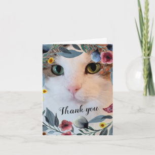 Carte De Remerciements Nouveau animal de compagnie / Photo de chat tabby
