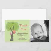 Carte De Remerciements Nouveau cadeau Photocard d'arrivée de bébé de (Devant / Derrière)