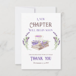 Carte De Remerciements Nouveau Chapitre Commence Bientôt Fête Bébé Livres