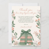 Carte De Remerciements Nouveau chapitre Livres Whimsical Sage Baby shower (Devant)