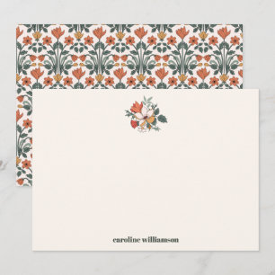 Carte De Remerciements Nouveau Floral Bohème Rétro Mariage Sur Mesure
