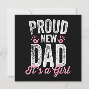 Carte De Remerciements Nouveau Papa Fier C'est Une Fille Cadeaux Futur Pa
