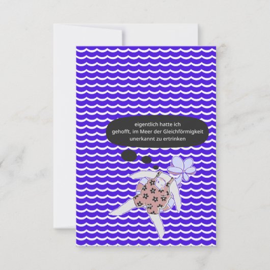 Carte De Remerciements noyés dans la mer d'uniformité (Devant)