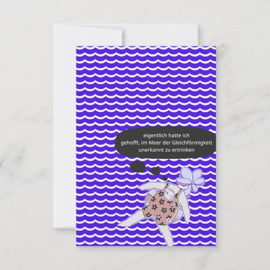 Carte De Remerciements noyés dans la mer d'uniformité (Devant)