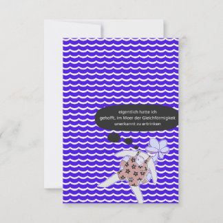 Carte De Remerciements noyés dans la mer d'uniformité