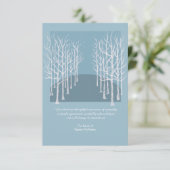 Carte de remerciements nu d'enterrement d'arbres (Debout devant)