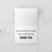 Carte De Remerciements Nuage de mots multilingue Orange Violet Typograph (Intérieur)