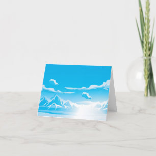 Carte De Remerciements Nuages dans le ciel bleu