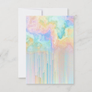 Carte De Remerciements Nuages de teinture arc-en-ciel