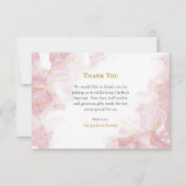 Carte De Remerciements Nuages roses Baptême orthodoxe (Devant)