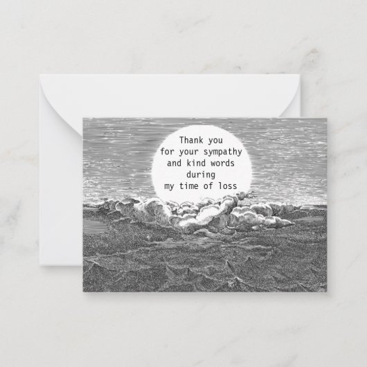 Carte de remerciements nuageuse foncée (Devant)