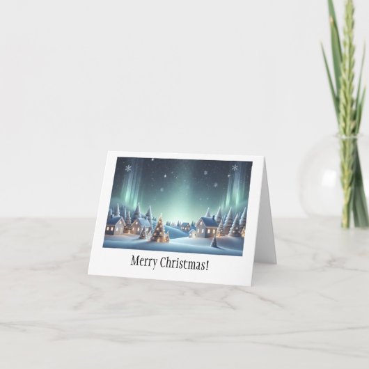 Carte De Remerciements Nuit étoilée Noël (Devant)