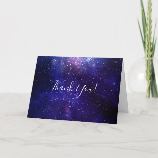 Carte De Remerciements Nuit sous les étoiles Galaxy (Devant)