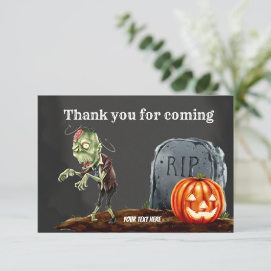 Carte De Remerciements Nuit Spooktaculaire (Debout devant)