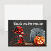 Carte De Remerciements Nuit Spooktacular (Devant / Derrière)