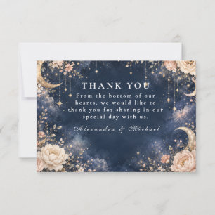 Carte De Remerciements Nuits étoilées célestes Mariage éthéré