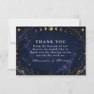 Carte De Remerciements Nuits étoilées fantaisistes Mariage céleste
