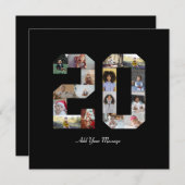 Carte De Remerciements Numéro 20 Collage photo (Devant / Derrière)