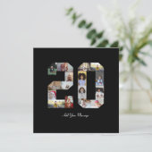 Carte De Remerciements Numéro 20 Collage photo (Debout devant)