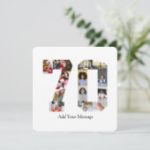 Carte De Remerciements Numéro 70 - Collage photo (Debout devant)