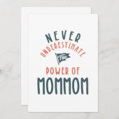 Carte De Remerciements N'underestimez Jamais Le Pouvoir De MomMom (Devant / Derrière)