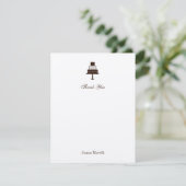 Carte de remerciements nuptiale classique de gâtea (Debout devant)