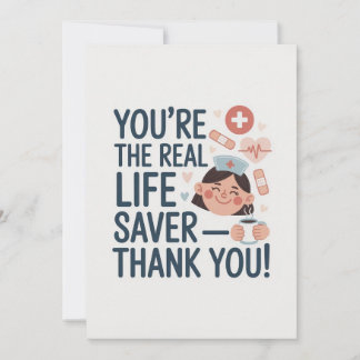Carte De Remerciements Nurse Thank You Card
