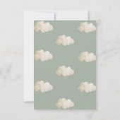 Carte De Remerciements Nursery Boho Bear Baby shower vert Floral (Dos)