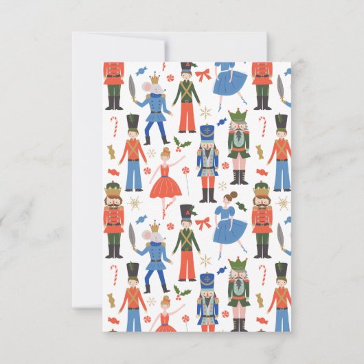 Carte De Remerciements Nutcracker mignon Noël personnalisé (Dos)