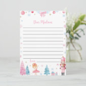 Carte De Remerciements Nutcracker Pink Birthday Capsule Note Message Card (Debout devant)