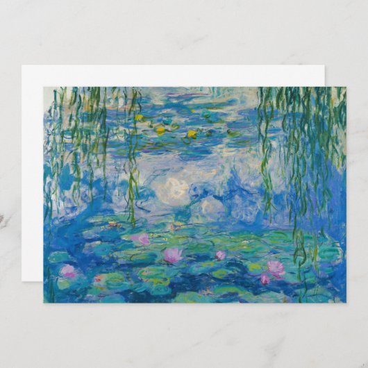 Carte De Remerciements Nymphéas par Claude Monet (Devant / Derrière)