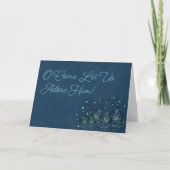 Carte De Remerciements O Come Let Us Adore Him Christmas Card (Devant)