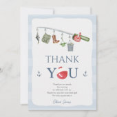 Carte De Remerciements O-fish-ally une pêche 1er anniversaire garçon (Devant)