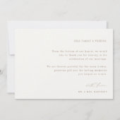 Carte De Remerciements OASIS Minimalist 3 Photo Wedding (Dos)