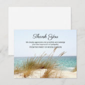 Carte De Remerciements Ocean View Funeral Thank You Note Card (Devant / Derrière)