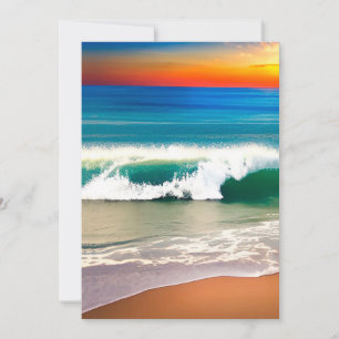 Carte De Remerciements Ocean Waves Beach à Sunset Pretty Beach