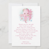 Carte de remerciements octopus rose Baby shower d' (Devant)