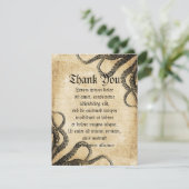 Carte De Remerciements Octopus Vintage (Debout devant)