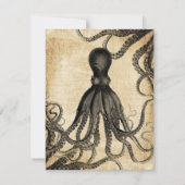 Carte De Remerciements Octopus Vintage (Dos)