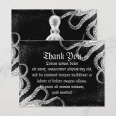 Carte De Remerciements Octopus vintage foncé (Devant / Derrière)