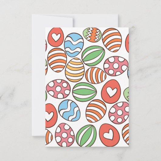 Carte De Remerciements Œufs de Pâques colorés (Devant)