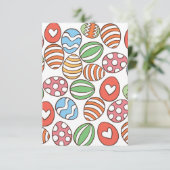 Carte De Remerciements Œufs de Pâques colorés (Debout devant)