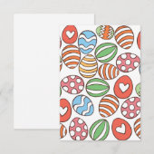 Carte De Remerciements Œufs de Pâques colorés (Devant / Derrière)