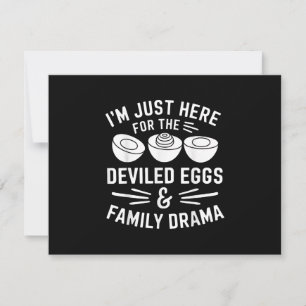 Carte De Remerciements Œufs Dévils Drame Familial Cadeau Drôle de Foodie