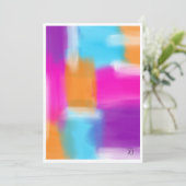 Carte De Remerciements Oeuvre Abstraite minimale et dynamique (Debout devant)