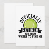 Carte De Remerciements Officiellement Retraité Vous Savez Où Me Trouver (Devant / Derrière)