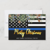 Carte De Remerciements Officier de police application de la loi Joyeux No (Devant)