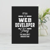 Carte De Remerciements Offre d'emploi du développeur Web (Debout devant)