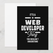 Carte De Remerciements Offre d'emploi du développeur Web (Devant / Derrière)